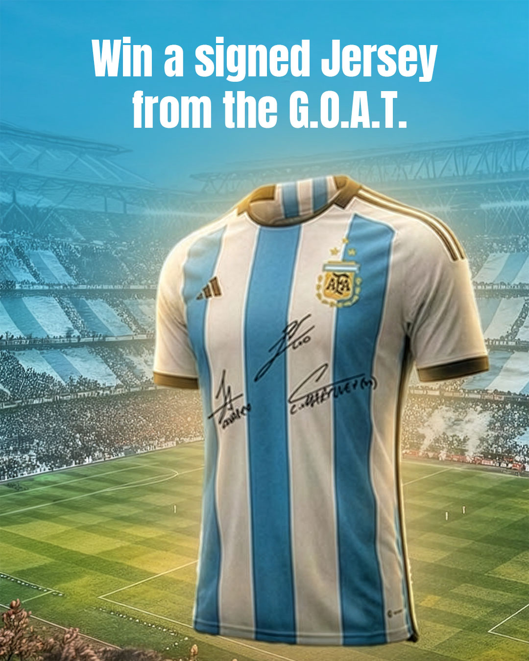 Signed Argentina football jersey prize